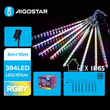 Aigostar - LED Solárna vianočná reťaz 384xLED/13m IP65 multicolor
