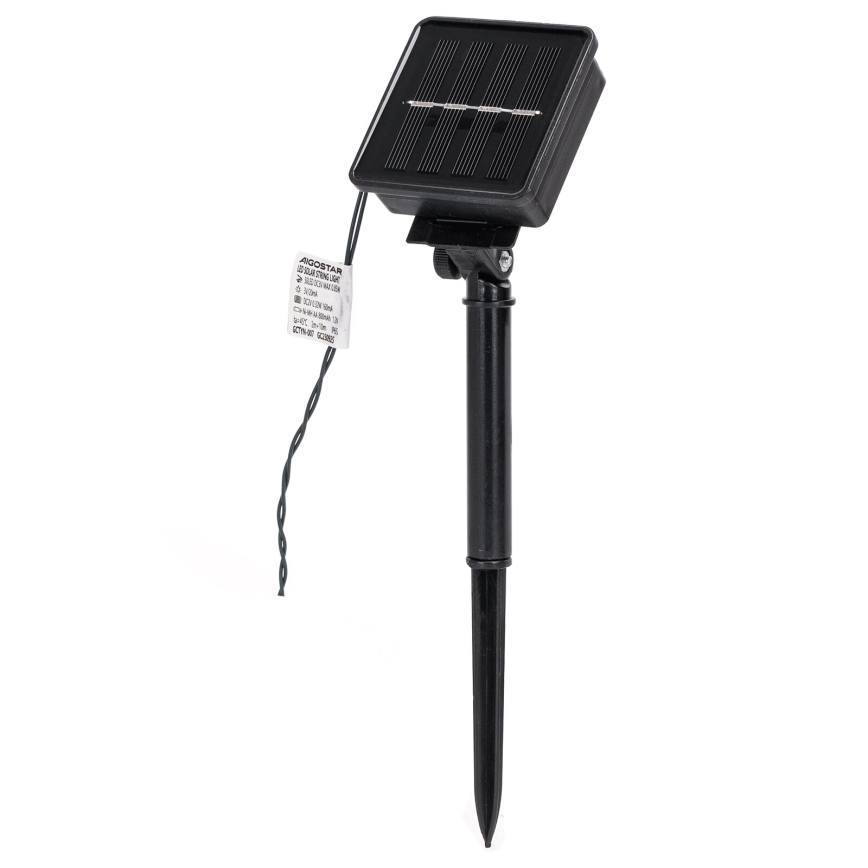 Aigostar - LED Solárna vianočná reťaz 50xLED/8 funkcií 12m 800mAh IP65 teplá biela