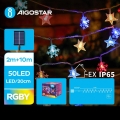 Aigostar - LED Solárna vianočná reťaz 50xLED/8 funkcií 800 mAh 12m IP65 multicolor