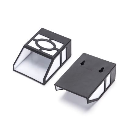 Aigostar - LED Solárne nástenné svietidlo LED/0,006W/1,2V 100 mAh 2700K IP44 čierna