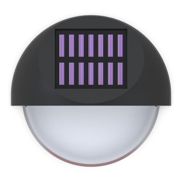Aigostar - LED Solárne nástenné svietidlo LED/1W/1,2V čierna 200 mAh 2700K IP44