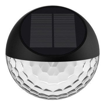 Aigostar - LED Solárne nástenné svietidlo LED/2W/1,2V čierna 300 mAh 2700K IP44