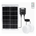 Aigostar - LED solárne stropné svietidlo so senzorom 2xLED/35W/3,7V 6000 mAh IP65 + diaľkové ovládanie
