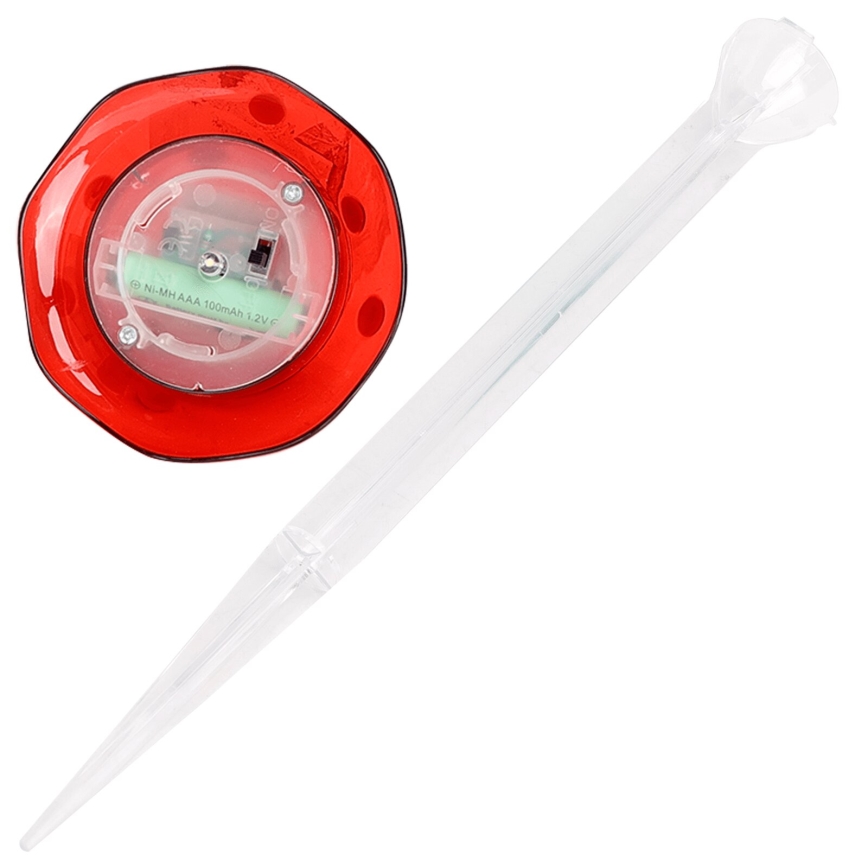Aigostar - LED Solárne svietidlo LED/0,006W/1,2V 100 mAh 2700K IP44 červená