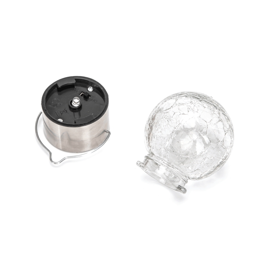 Aigostar - LED Solárne svietidlo LED/0,006W/1,2V matný chróm 6500K IP44