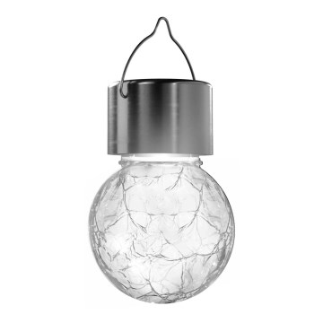 Aigostar - LED Solárne svietidlo LED/0,006W/1,2V matný chróm 6500K IP44