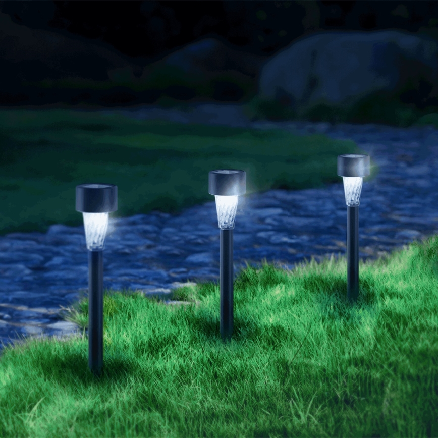 Aigostar - LED solárne svietidlo LED/2V IP44 40 mAh čierne