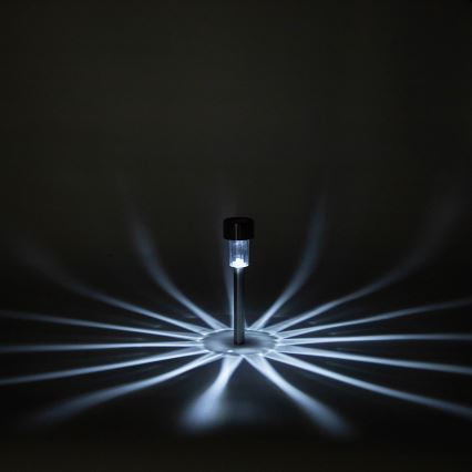 Aigostar - LED solárne svietidlo LED/2V IP44 40 mAh matný chróm
