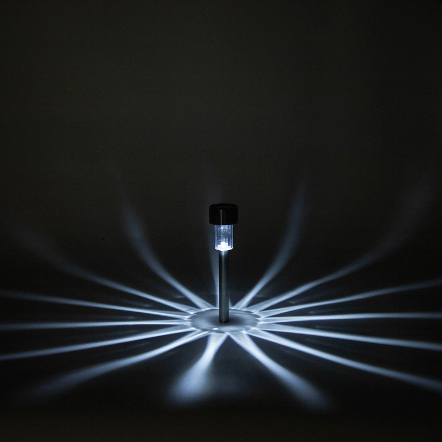 Aigostar - LED solárne svietidlo LED/2V IP44 40 mAh matný chróm