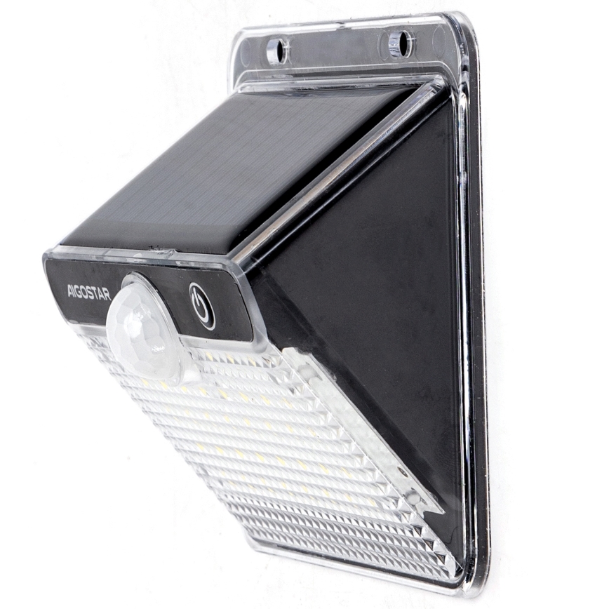 Aigostar - LED solárne svietidlo so senzorom LED/3,7V 6500K 1200 mAh IP65 čierne