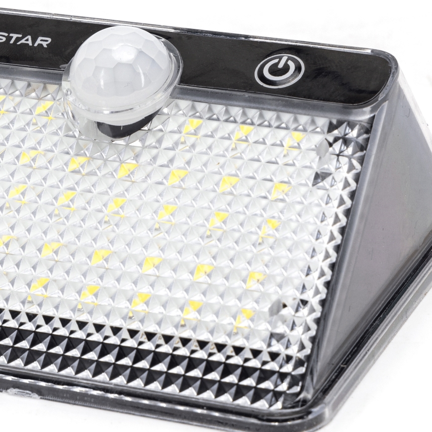 Aigostar - LED solárne svietidlo so senzorom LED/3,7V 6500K 1200 mAh IP65 čierne