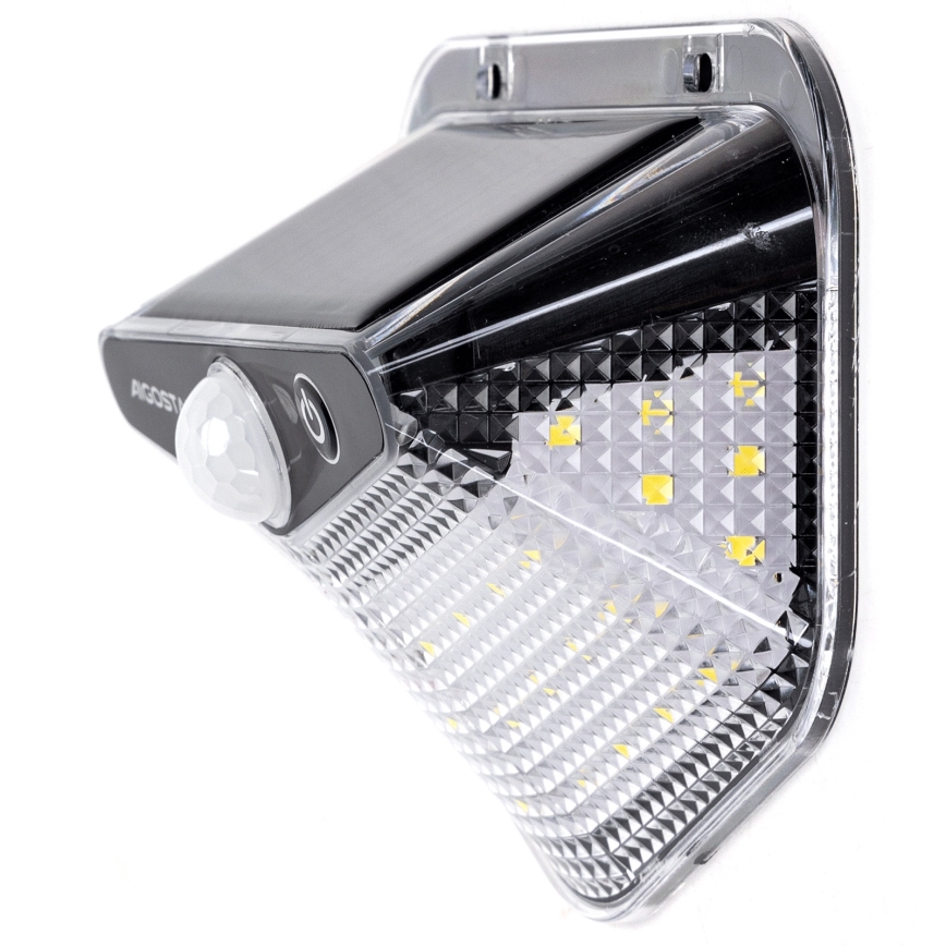 Aigostar - LED Solárne svietidlo so senzorom LED/3,7V 6500K 500 mAh IP65 čierne