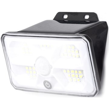 Aigostar - LED Solárne svietidlo so senzorom LED/3,7V 6500K 500 mAh IP65 čierne