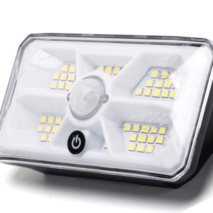 Aigostar - LED Solárne svietidlo so senzorom LED/3,7V 6500K 500 mAh IP65 čierne