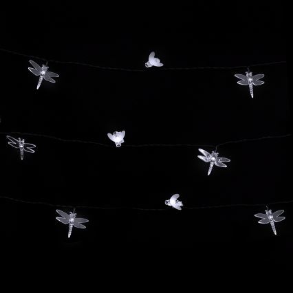 Aigostar - LED solárna dekoratívna reťaz 50xLED/8 funkcií 10 m 800 mAh IP65 studená biela
