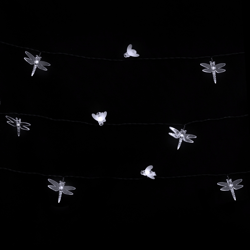 Aigostar - LED solárna dekoratívna reťaz 50xLED/8 funkcií 10 m 800 mAh IP65 studená biela