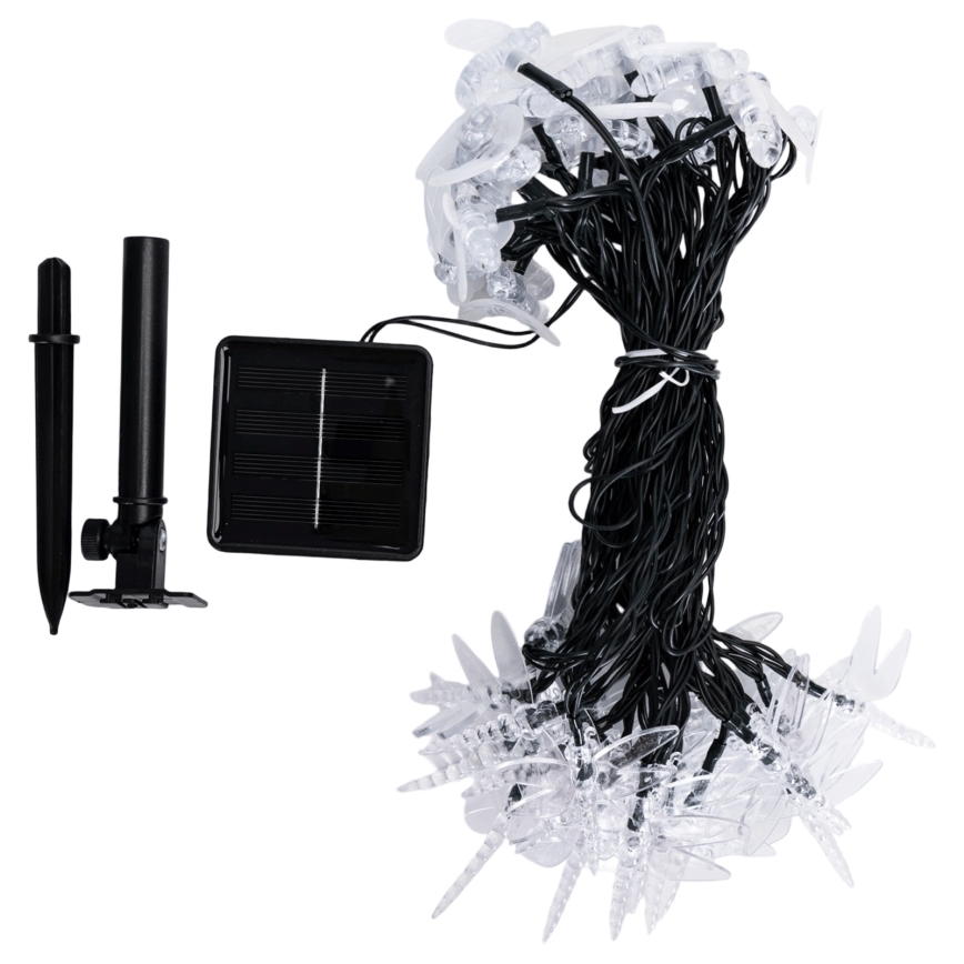 Aigostar - LED solárna dekoratívna reťaz 50xLED/8 funkcií 10 m 800 mAh IP65 studená biela