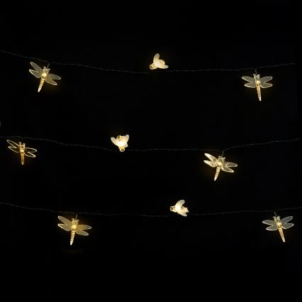 Aigostar - LED solárny dekoratívny svetelný reťazec 50xLED/8 funkcií 10 m 800 mAh IP65 teplá biela