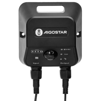 Aigostar - LED solárny luster so senzorom 2×LED/70W/12V 12000 mAh 6500K IP65 priemer 23,5 cm + diaľkové ovládanie