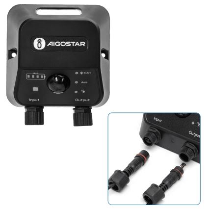 Aigostar - LED Solárny luster so senzorom 2xLED/35W/12V 6000 mAh 6500K pr. 10 cm + diaľkové ovládanie