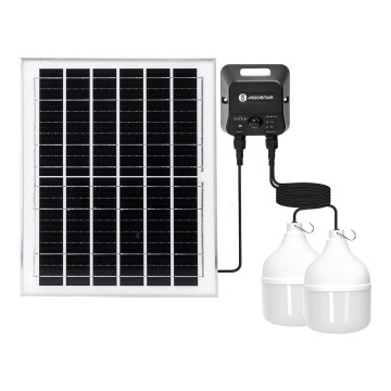 Aigostar - LED solárny luster so senzorom 2xLED/70W/12V 12000 mAh 6500K IP65 pr. 12 cm + diaľkové ovládanie