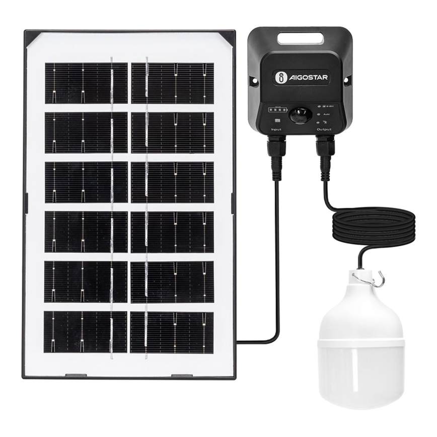 Aigostar - LED Solárny luster so senzorom LED/35W/12V 3000 mAh 6500K pr. 10 cm + diaľkové ovládanie