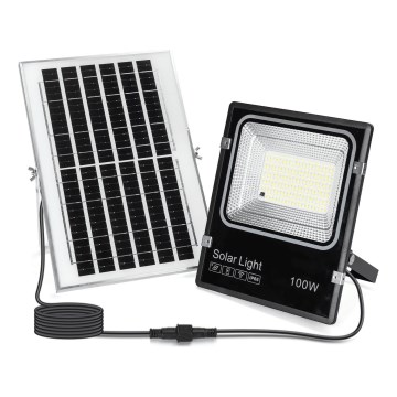 Aigostar - LED solárny reflektor LED/100W/3,2V 2000mAh 3000K/4000K/6500K IP66 + diaľkové ovládanie