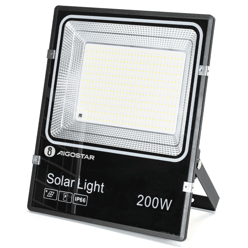 Aigostar - LED Solárny reflektor LED/200W/3,2V 3600mAh 3000K/4000K/6500K IP66 + diaľkové ovládanie