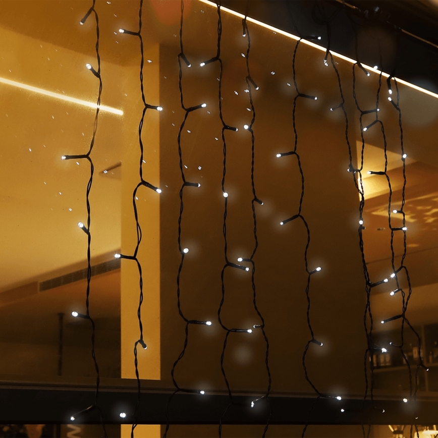 Aigostar - LED Solárny  reťaz 100xLED/8 funkcií 4x1m 800 mAh IP65 studená biela