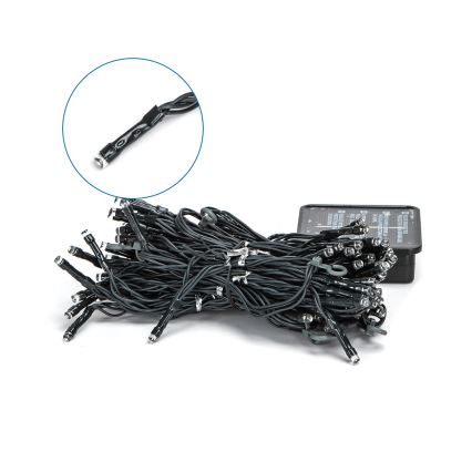 Aigostar - LED Solárny  reťaz 100xLED/8 funkcií 4x1m 800 mAh IP65 studená biela