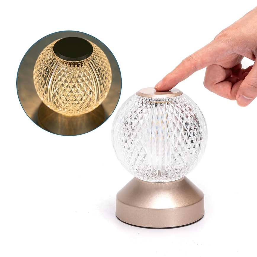 Aigostar - LED Stmievateľná nabíjacia stolná lampa LED/1W/5V 2700/4000/6500K 1800mAh 13,5 cm
