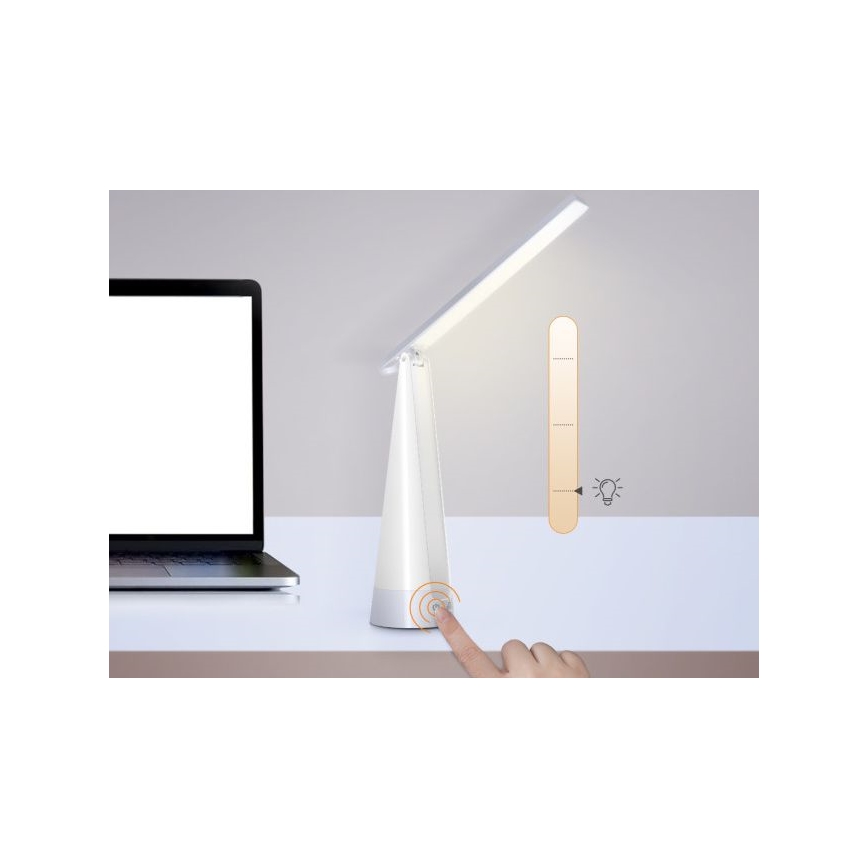 Aigostar - LED Stmievateľná nabíjacia stolná lampa LED/7W/5V 4000K 4400 mAh biela