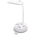 Aigostar - LED stmievateľná stolná lampa so zásuvkami a USB LED/4,6W/230V 3000/4000/6500K biela