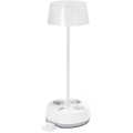 Aigostar - LED stmievateľná stolová lampa so zásuvkami a USB LED/4,6W/230V 3000/4000/6500K biela