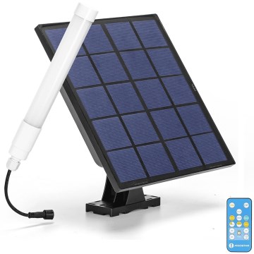 Aigostar - LED Stmievateľná trubica so solárnym panelom LED/3,2V 3000K/4000K/6500K IP65 5000 mAh + diaľkové ovládanie