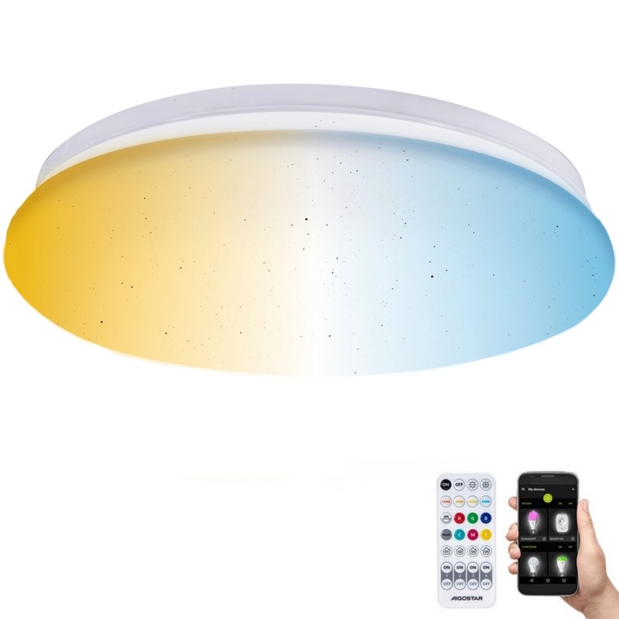 Aigostar - LED Stmievateľné kúpeľňové stropné svietidlo MESH Smart LED/18W/230V 3000-65000K IP44 + diaľkové ovládanie