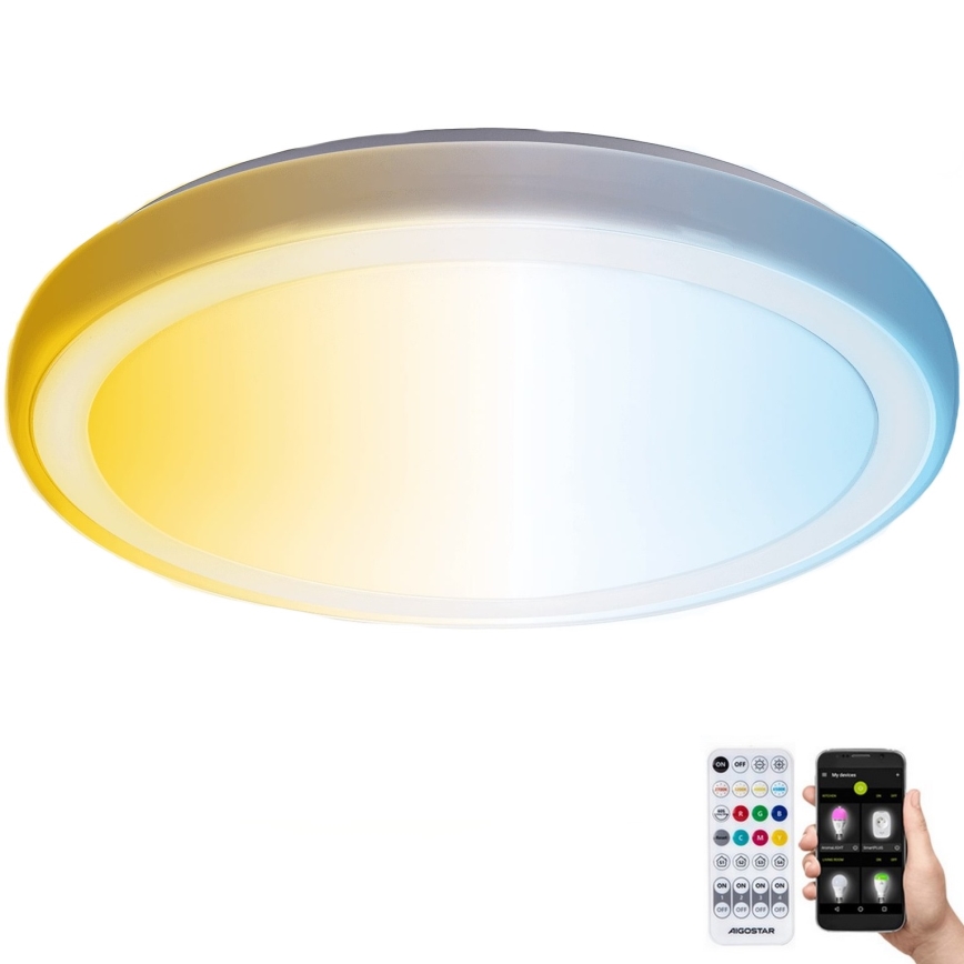 Aigostar - LED Stmievateľné kúpeľňové stropné svietidlo MESH Smart LED/24W/230V 3000-6500K IP44 + diaľkové ovládanie