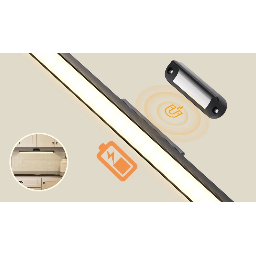 Aigostar - LED Stmievateľné nabíjacie osvetlenie zrkadla LED/2,9W/5V 2000 mAh