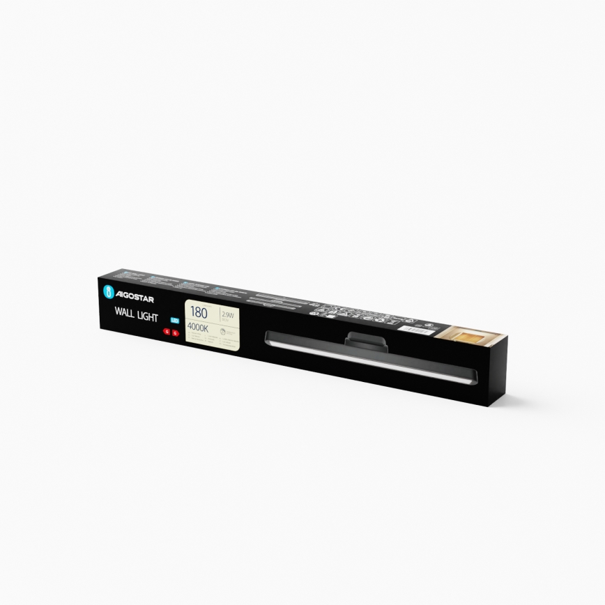 Aigostar - LED Stmievateľné nabíjacie osvetlenie zrkadla LED/2,9W/5V 2000 mAh
