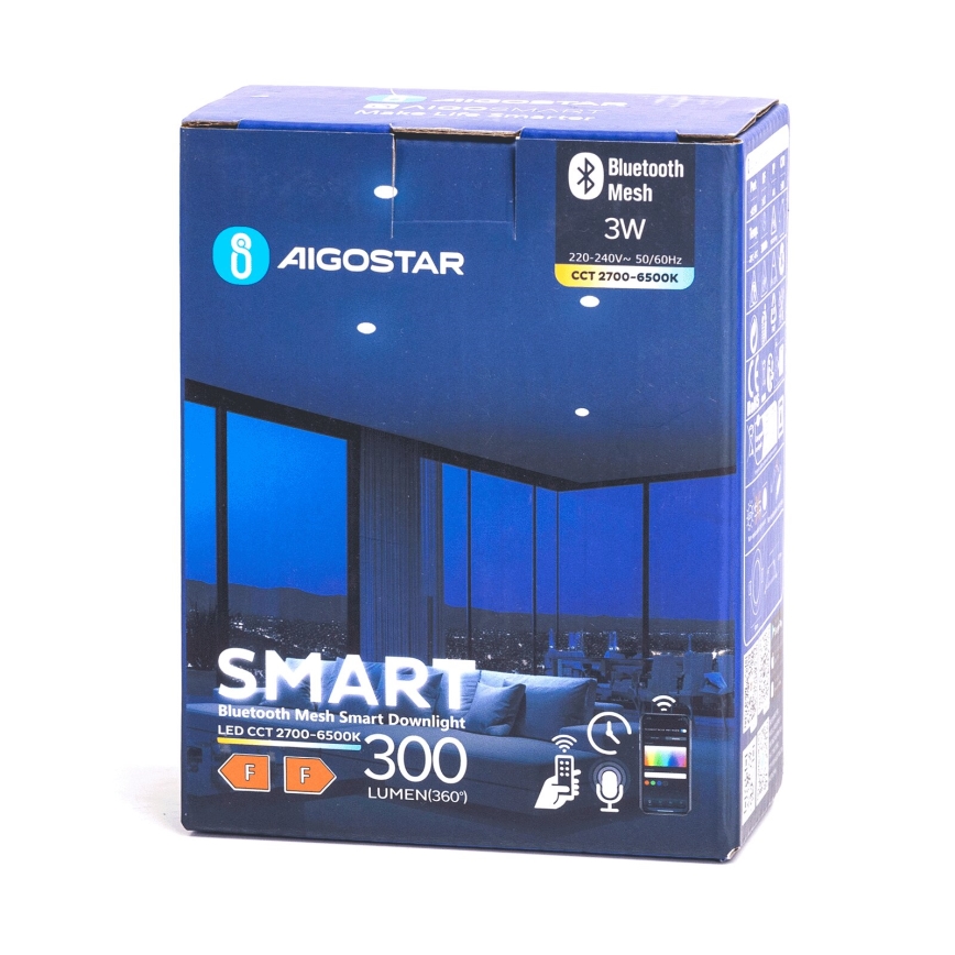 Aigostar - LED Stmievateľné podhľadové svietidlo MESH LED/3W/230V 2700-6500K biela