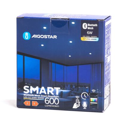 Aigostar - LED Vonkajšie stmievateľné podhľadové svietidlo MESH LED/6W/230V 2700-6500K IP44 biela