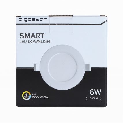 Aigostar - LED Stmievateľné podhľadové svietidlo LED/6W/230V pr. 11,5 cm Wi-Fi