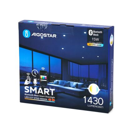 Aigostar - LED Stmievateľné podhľadové svietidlo MESH LED/15W/230V 2700-6500K pr. 17 cm