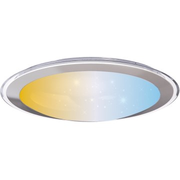 Aigostar - LED Stmievateľné stropné svetlo LED/30W/230V 2700-6500K pr. 42,9 cm chrom + diaľkové ovládanie