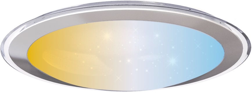 Aigostar - LED Stmievateľné stropné svetlo LED/30W/230V 2700-6500K pr. 42,9 cm chrom + diaľkové ovládanie