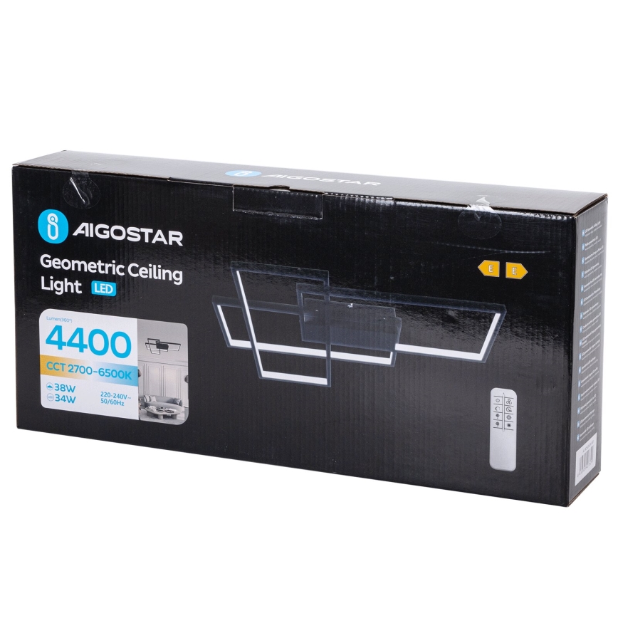 Aigostar - LED Stmievateľné stropné svietidlo LED/38W/230V 2700-6500K + diaľkové ovládanie