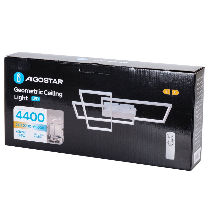 Aigostar - LED Stmievateľné stropné svietidlo LED/38W/230V 2700-6500K + diaľkové ovládanie