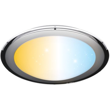 Aigostar - LED Stmievateľné stropné svietidlo LED/60W/230V 2700-6500K pr. 52,7 cm chróm + diaľkové ovládanie