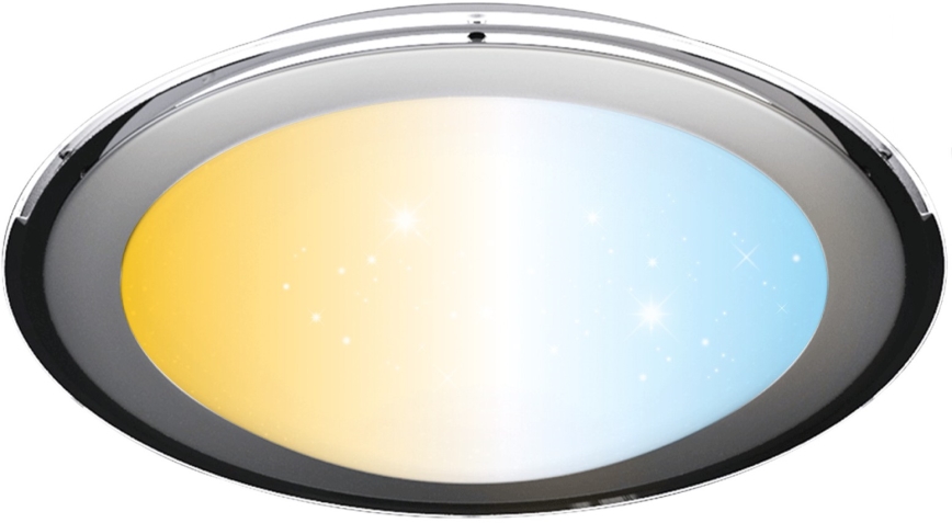 Aigostar - LED Stmievateľné stropné svietidlo LED/60W/230V 2700-6500K pr. 52,7 cm chróm + diaľkové ovládanie