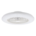 Aigostar - LED Stmievateľné stropné svietidlo s ventilátorom LED/40W/230V 2700-6500K pr. 48,5 cm biela + diaľkové ovládanie